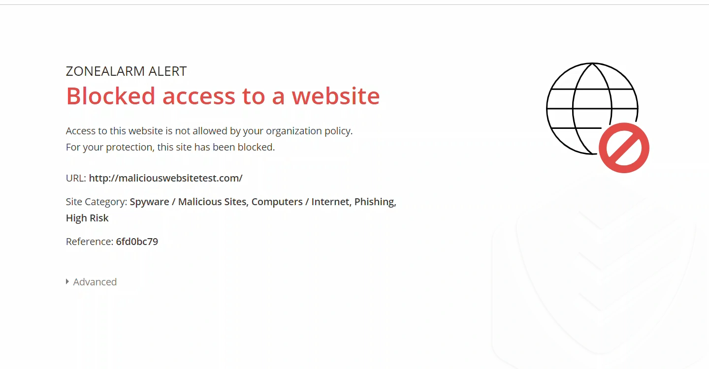 blocking a web threat